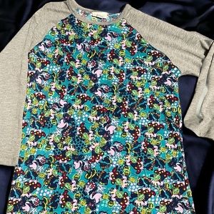 LulaRoe girls baseball style shirt